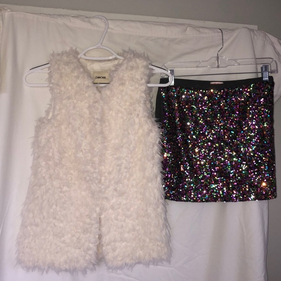 FURY VEST AND SEQUIN SKIRT (girls) - Picture 1 of 8